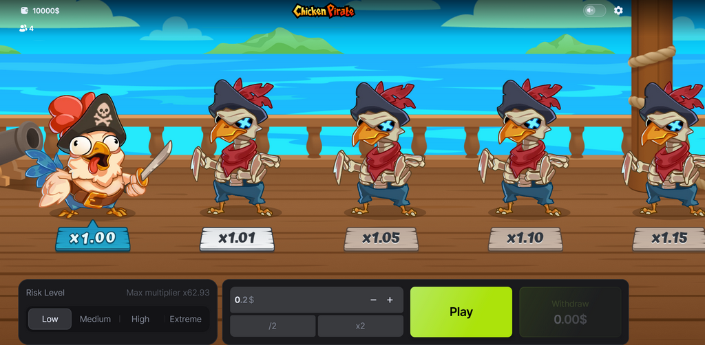 Chicken Pirate Slot Prøveversion - Spil mobilapplikation
